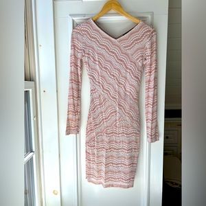 BCBG long sleeve body con dress